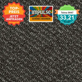 Quadratisches Bild vom Vorwerk Telma Teppichboden in schiefer